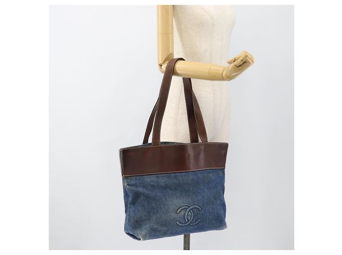 CHANEL Tote Bag Denim Blue CC - vista 26