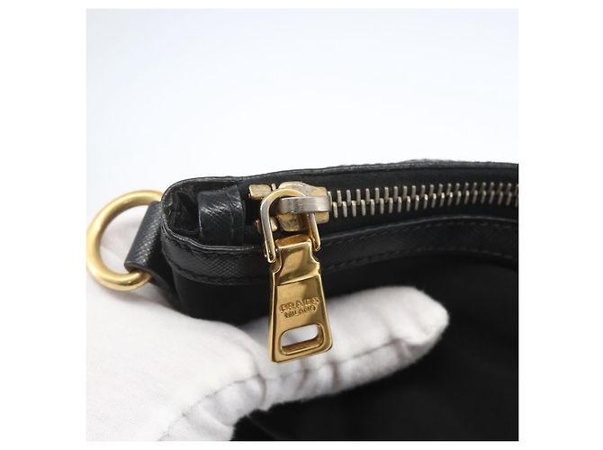 PRADA Tote Bag Nylon Black Gold - vista 10