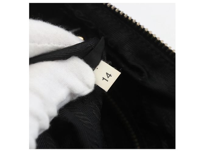 PRADA Tote Bag Nylon Black Gold - vista 12