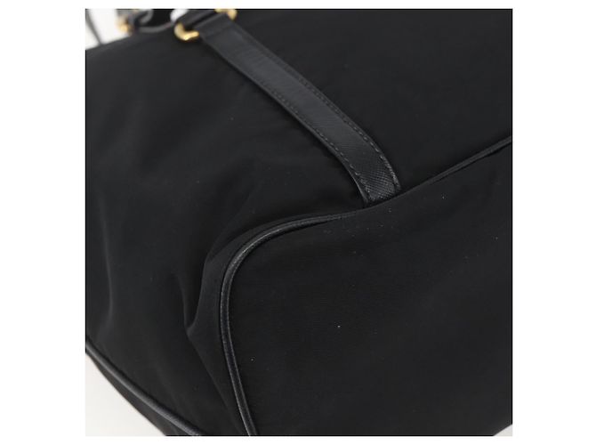 PRADA Tote Bag Nylon Black Gold - vista 16