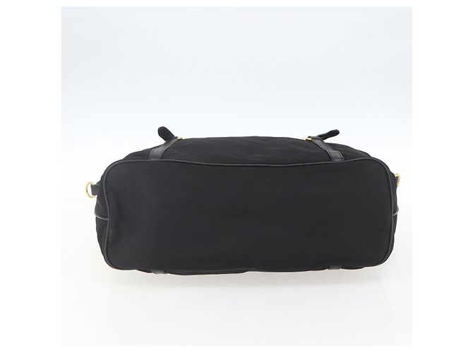 PRADA Tote Bag Nylon Black Gold - vista 5