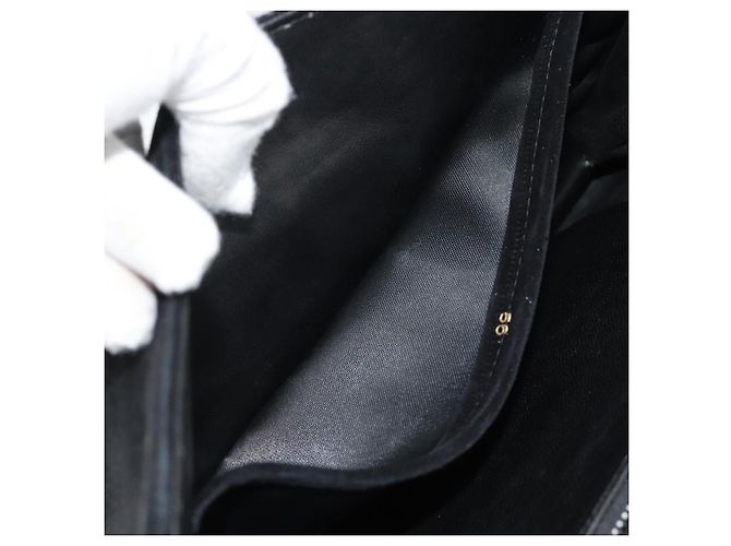 GUCCI Shoulder Bag Suede Black Gold - vista 22