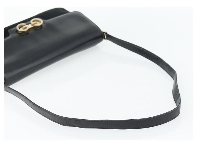 GUCCI Shoulder Bag Suede Black Gold - vista 7