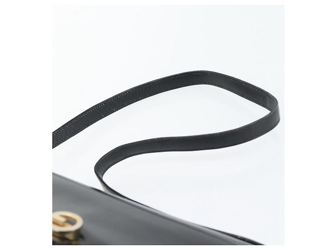 GUCCI Shoulder Bag Suede Black Gold - vista 8