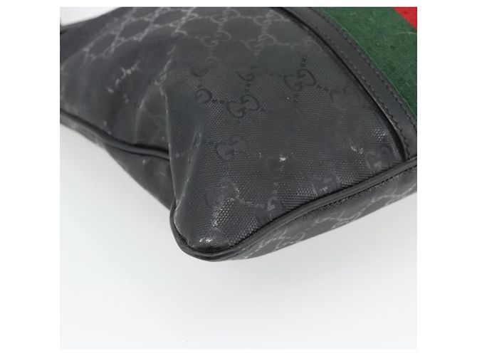 GUCCI GG Implementation Web Sherry Line Bag Black Silver Red 269379 - vista 14