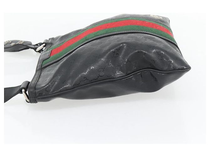 GUCCI GG Implementation Web Sherry Line Bag Black Silver Red 269379 - vista 3