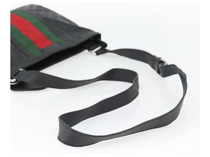 GUCCI GG Implementation Web Sherry Line Bag Black Silver Red 269379 - vista 7