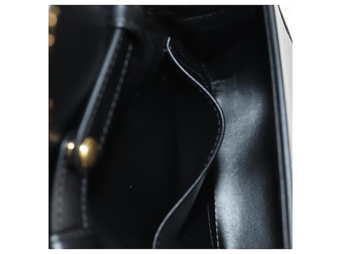 Céline CELINE Mini Triomphe Shoulder Bag Leather Black Gold - vista 20