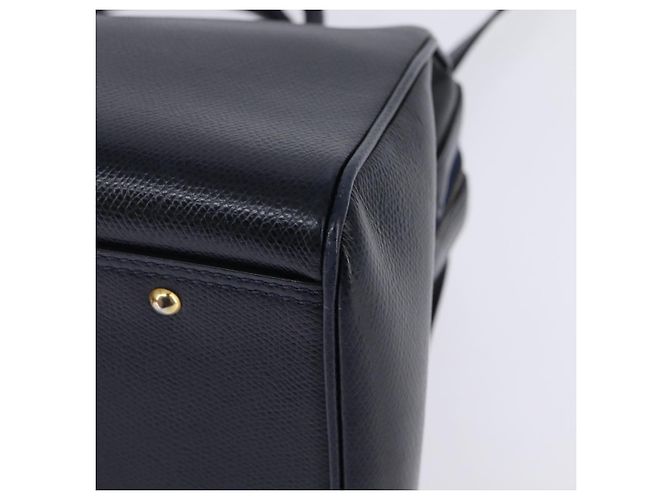 Céline CELINE Hand Bag Leather 2way Navy Gold - vista 16