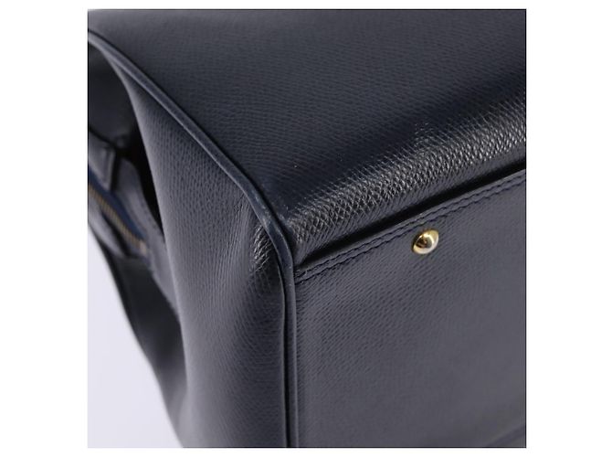 Céline CELINE Hand Bag Leather 2way Navy Gold - vista 17