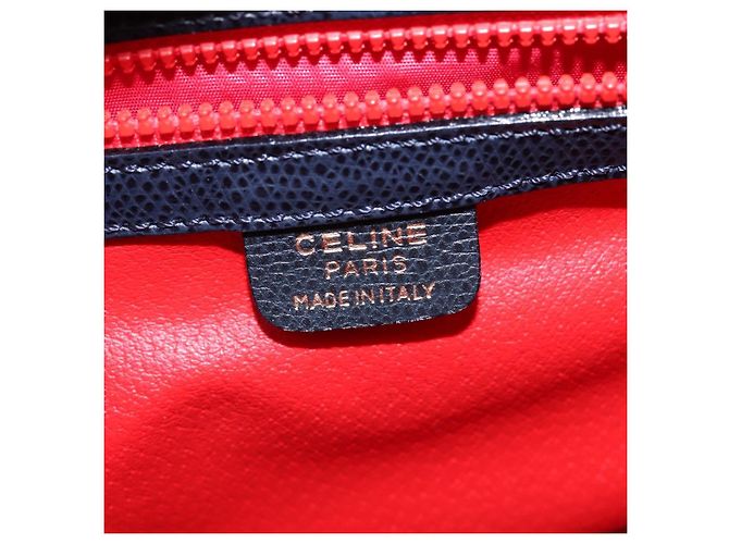 Céline CELINE Hand Bag Leather 2way Navy Gold - vista 19