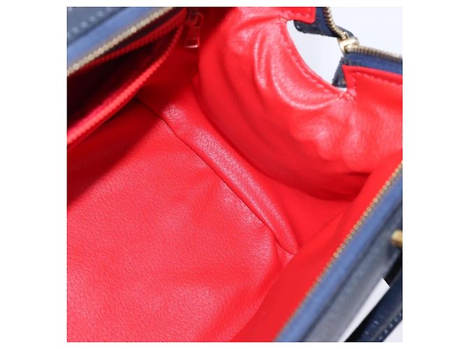 Céline CELINE Hand Bag Leather 2way Navy Gold - vista 20