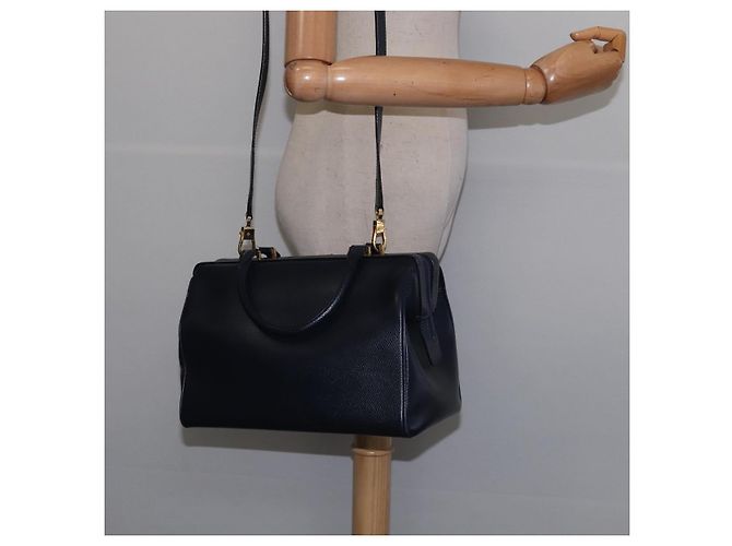 Céline CELINE Hand Bag Leather 2way Navy Gold - vista 23