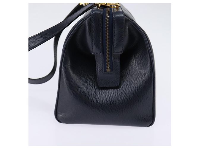 Céline CELINE Hand Bag Leather 2way Navy Gold - vista 4