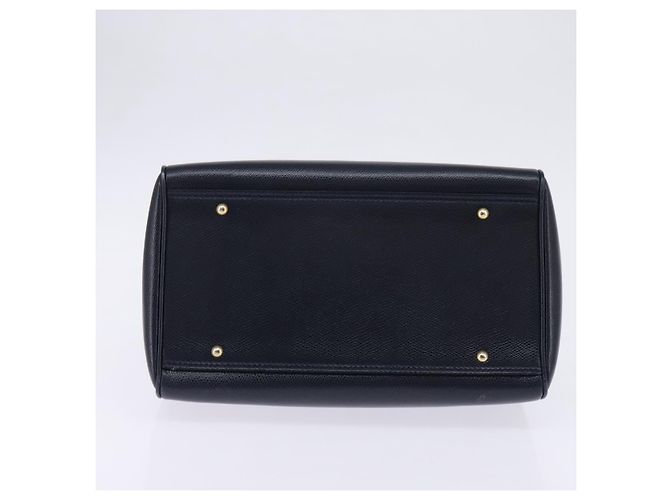 Céline CELINE Hand Bag Leather 2way Navy Gold - vista 5