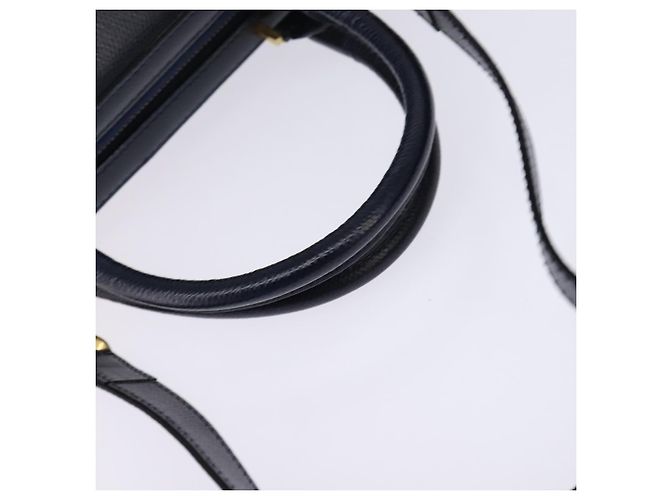 Céline CELINE Hand Bag Leather 2way Navy Gold - vista 7