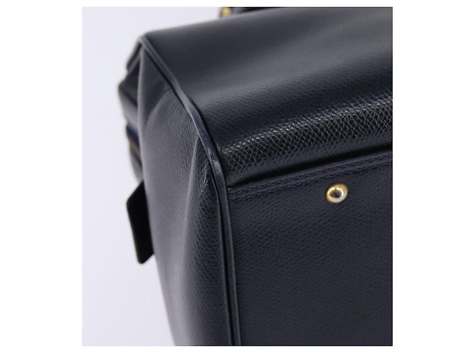Céline CELINE Hand Bag Leather 2way Navy Gold - vista 9