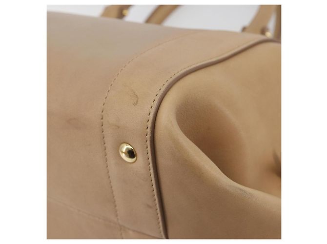 Salvatore Ferragamo Gancini Handtasche Leder Beige Gold - Ansicht 16
