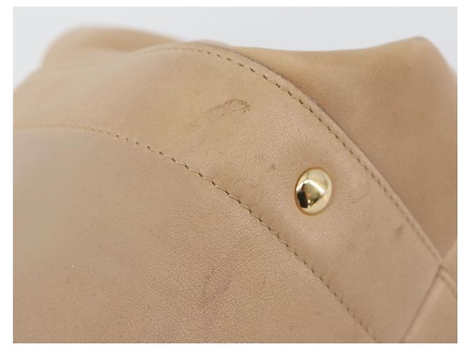 Salvatore Ferragamo Gancini Handtasche Leder Beige Gold - Ansicht 17