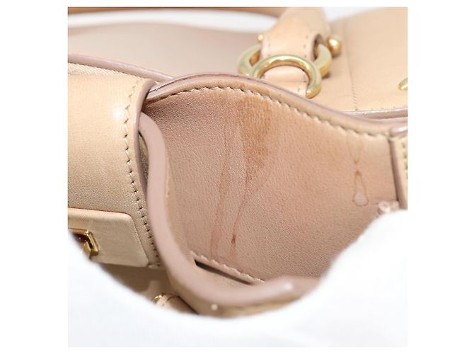 Salvatore Ferragamo Gancini Handtasche Leder Beige Gold - Ansicht 20