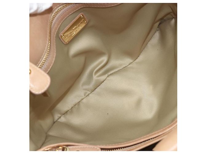 Salvatore Ferragamo Gancini Handtasche Leder Beige Gold - Ansicht 21