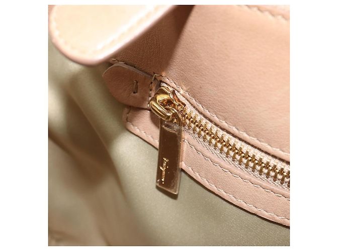 Salvatore Ferragamo Gancini Handtasche Leder Beige Gold - Ansicht 23