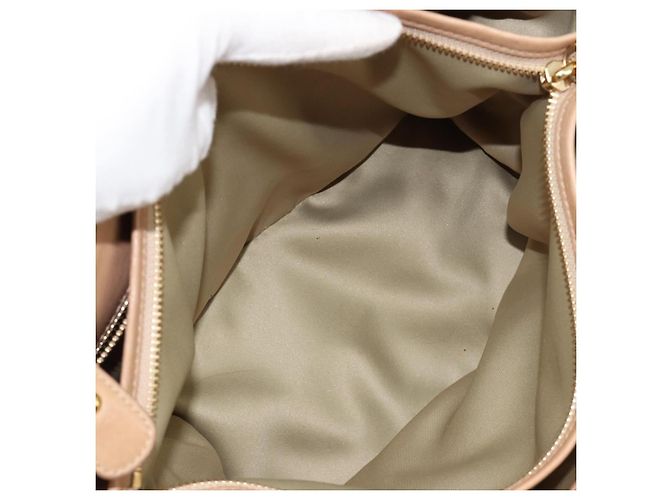 Salvatore Ferragamo Gancini Handtasche Leder Beige Gold - Ansicht 25