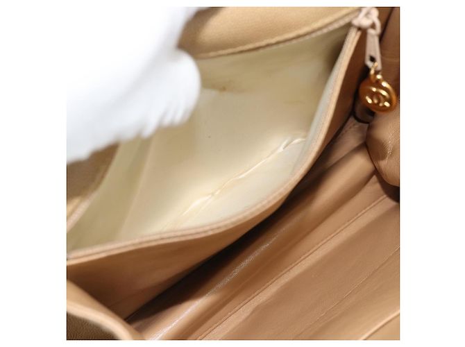 CHANEL Shoulder Bag Caviar Skin Beige Gold CC - vista 21