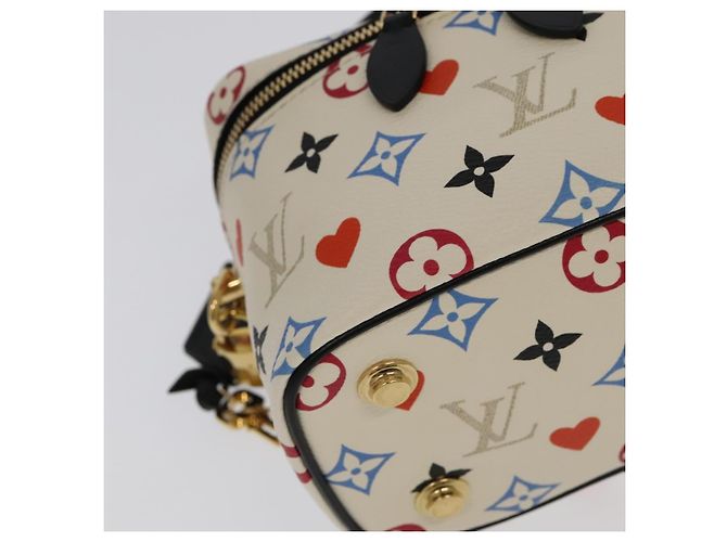 LOUIS VUITTON Monogram Game On Vanity PM Hand Bag White M57458 LV - vista 15