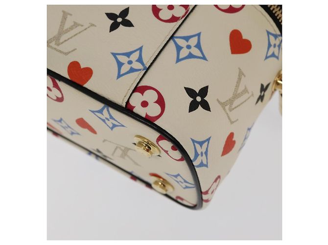 LOUIS VUITTON Monogram Game On Vanity PM Hand Bag White M57458 LV - vista 16