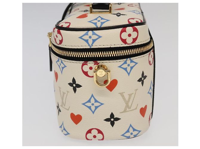 LOUIS VUITTON Monogram Game On Vanity PM Hand Bag White M57458 LV - vista 3