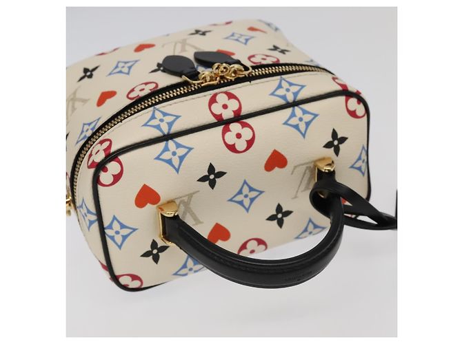 LOUIS VUITTON Monogram Game On Vanity PM Hand Bag White M57458 LV - vista 6