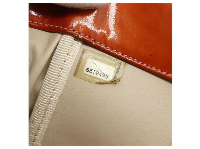 CHANEL Triple Coco Chain Tote Bag Lackleder Orange Silver CC - Ansicht 23