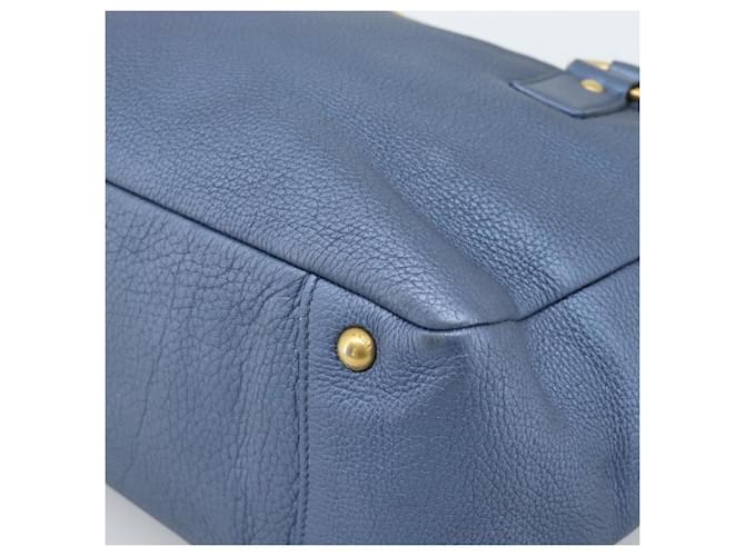 PRADA Hand Bag Leather Blue Gold - vista 14
