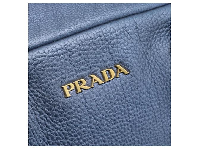 PRADA Hand Bag Leather Blue Gold - vista 20