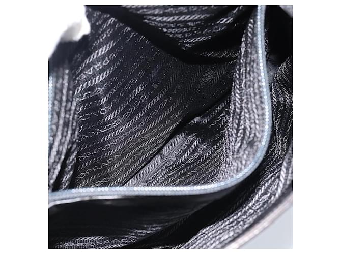 PRADA Plastic Chain Tote Bag Leather Black Silver - vista 22