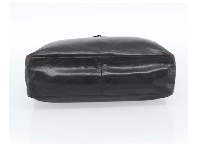PRADA Plastic Chain Tote Bag Leather Black Silver - vista 5