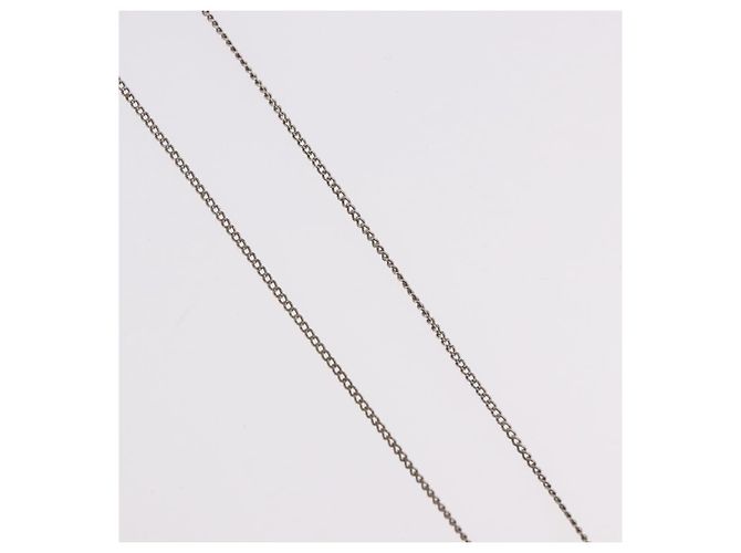 CHANEL COCO Mark Necklace metal Silver tone CC - vista 6