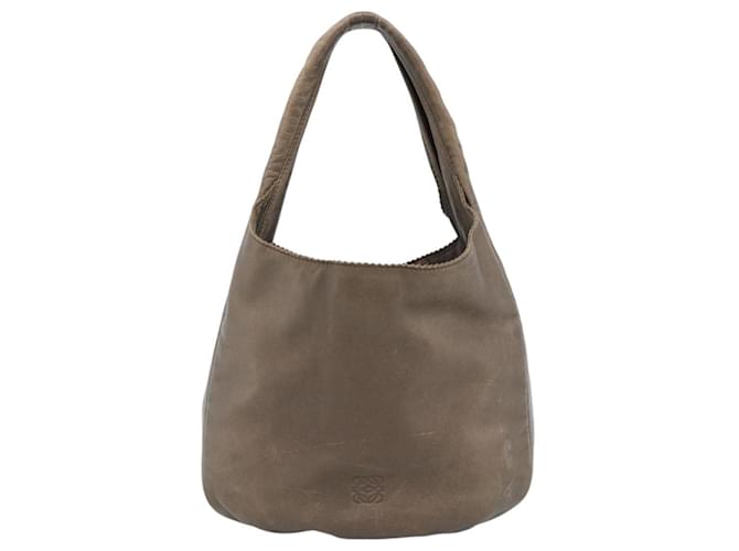 LOEWE Shoulder Bag Leather Brown Silver - vista 13