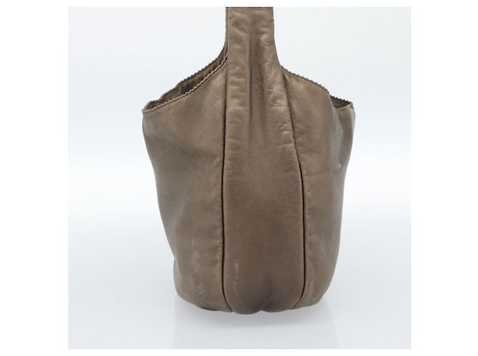 LOEWE Shoulder Bag Leather Brown Silver - vista 4
