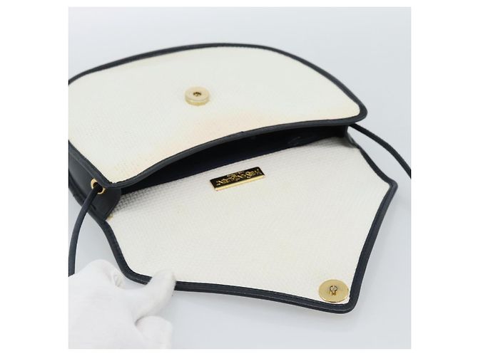 SAINT LAURENT Shoulder Bag Coated Canvas White Gold - vista 14