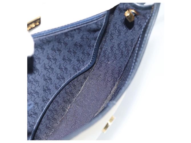 SAINT LAURENT Shoulder Bag Coated Canvas White Gold - vista 18