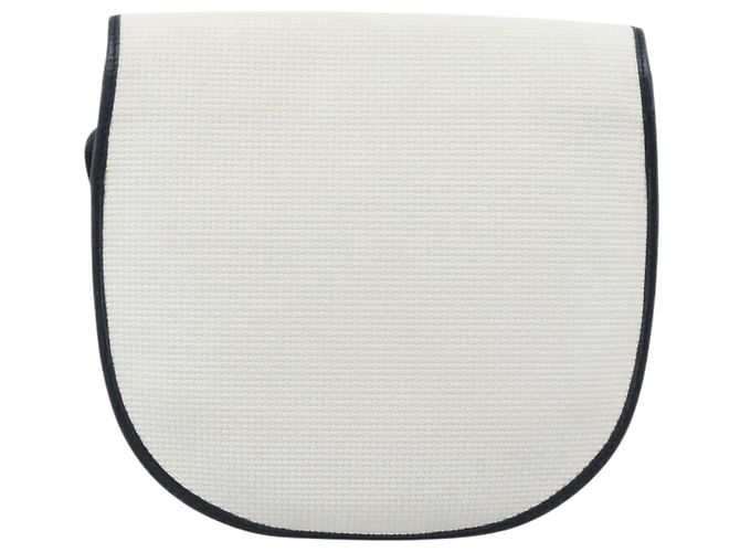 SAINT LAURENT Shoulder Bag Coated Canvas White Gold - vista 3
