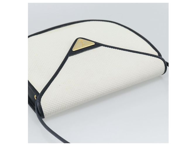 SAINT LAURENT Shoulder Bag Coated Canvas White Gold - vista 6