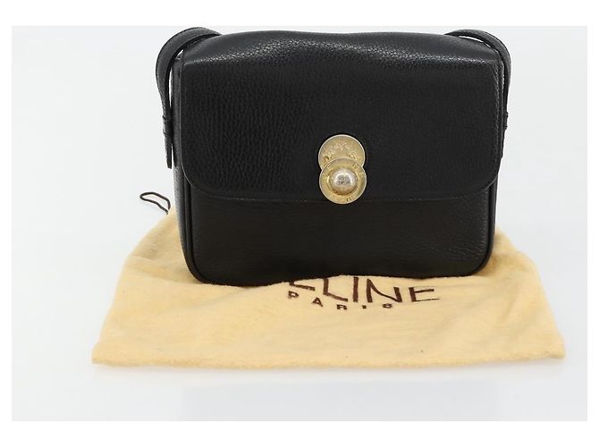 Céline CELINE Shoulder Bag Leather Black Gold - vista 25