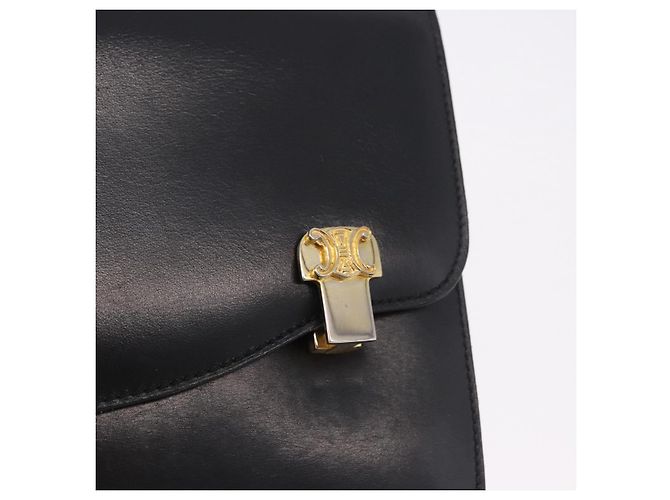 Céline CELINE Chain Shoulder Bag Leather Black Gold - vista 19