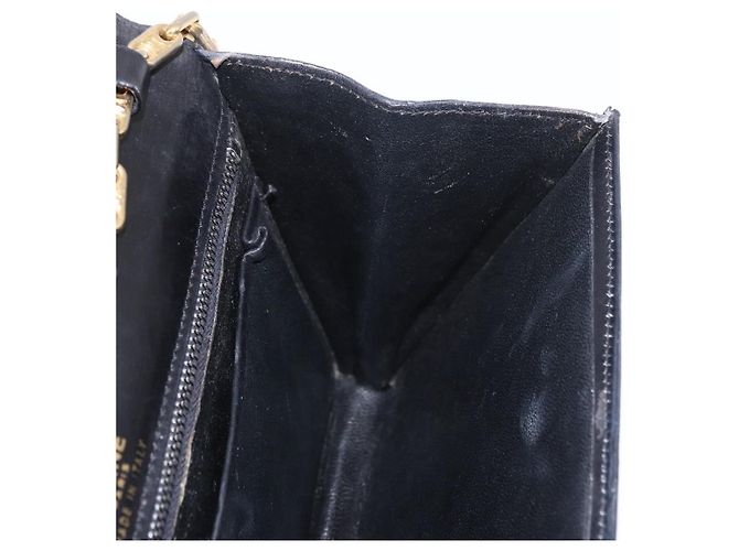 Céline CELINE Chain Shoulder Bag Leather Black Gold - vista 20