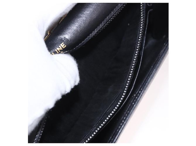 Céline CELINE Chain Shoulder Bag Leather Black Gold - vista 23