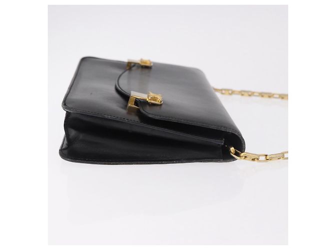 Céline CELINE Chain Shoulder Bag Leather Black Gold - vista 3