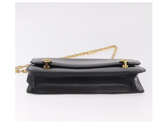 Céline CELINE Chain Shoulder Bag Leather Black Gold - vista 5